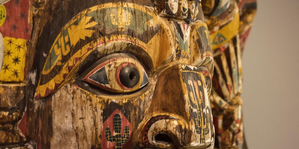 Máscara mixteca con cactus