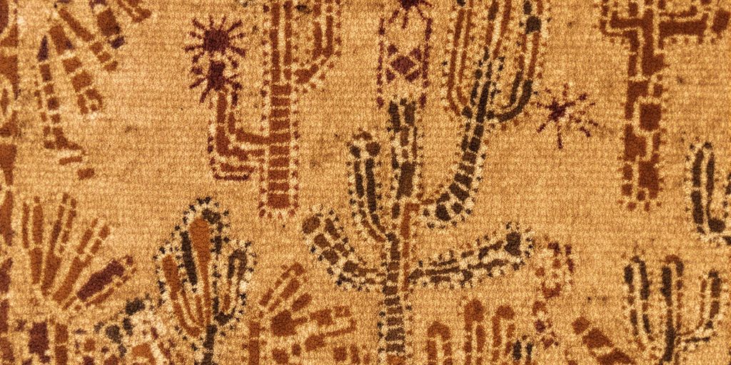 Bordados nahuas, cactus, colores tierra, artefacto ceremonial.