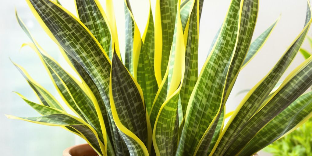 Planta sansevieria en maceta verde.